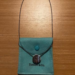 Authentic Sterling silver Tiffany & Co. 1837 pendant necklace.
